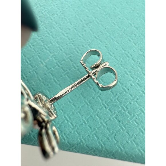 Tiffany & Co. Garland Leaf Diamond Earrings Platinum 1" Drop Dangle Rare - Picture 6 of 8